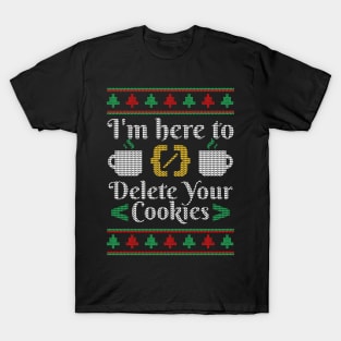 Delete Cookies Nerd informatic student Ugly sweater T-Shirt